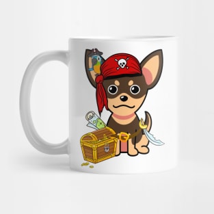 Cute small dog is a pirate Mug